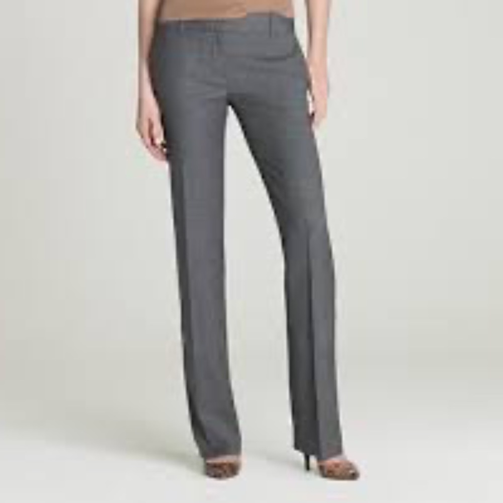 J.Crew Campbell Trouser Super 120's 100% Wool, Heather Flannel Gray, sz 6